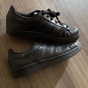 Adidas Superstar Snakeskin Black Shoes